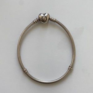 Pandora Moments Heart Clasp Snake Chain Bracelet